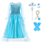 Princess Elsa Costume Dress - Long Sleeves with Accessories Set