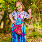 Foierp Kids Cosplay Outfits - Costume Dress with Earings Glasses Bag