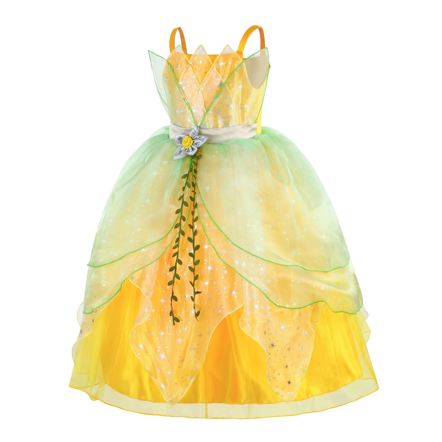 Foierp Costume Princess Dress for Kids with Crown and Wand for Party/Cosplay/Wedding