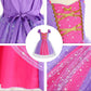 Foierp Dress for Girls Purple Costume for Kids with Wand and Crown for Dancing Party Cosplay