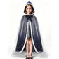 Starry Princess Cape for Girls - Enchanted Velvet Hooded Cloak for Halloween, Christmas, Cosplay & Carnival