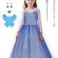 Enchanted Princess Costume Set with Crown, Magic Wand, and Cape for Parties & Role Play