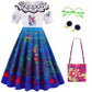 Mirabel Madrigal Cosplay - Robe de costume avec Earings Glasses Bag | Foierp