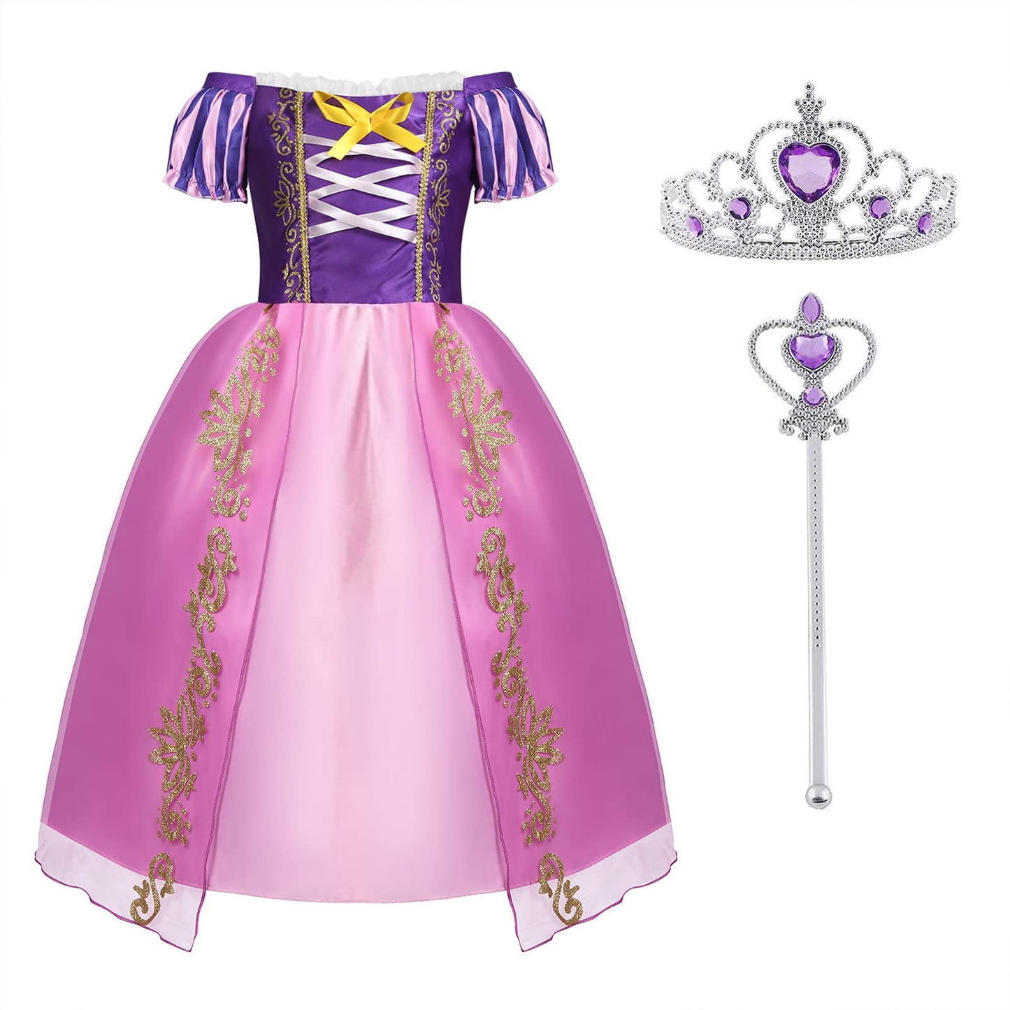 Enchanted Raiponce Daisy Cosplay - Robe de costume - Purple | Foierp