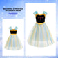 Foierp Fancy Dress - Princess Dress with Crown Wand