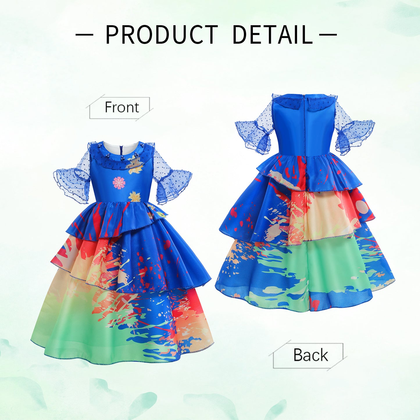 Foierp Girls Dress up - Costume Dress (Blue)