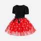 Foierp Kids Costume Polka Dot Dress - Toddler Fancy Dress Tutu Tulle Skirt Outfit with Mouse Ears Headband