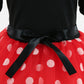Disfraz para niños Vestido de lunares - Disfraz de tutú para niños pequeños Traje de falda de tul con diadema de orejas de ratón 