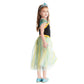Foierp Fancy Dress - Princess Dress with Crown Wand